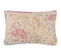 Voyage Maison Country Hedgerow Feather Filled Cushion - British Meadow Watercolour Linen Blend Luxury Decor (Multicolour - 40x60cm)