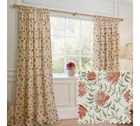 Voyage Maison Elai Fully Lined 100% Cotton Pencil Pleat Curtain Pair | Size: 117 cm width x 183 cm drop Voyage Maison Multicolor 117 cm width x 183 cm drop