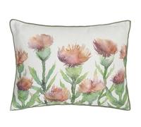 Voyage Maison Erskine Cushion Cover - Floral Watercolour Thistle Decorative Case(Rust - 40x50cm)