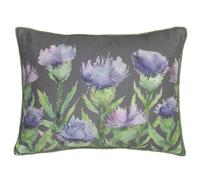 Voyage Maison Erskine Cushion Cover - Floral Watercolour Thistle Decorative Case(Slate - 40x50cm)