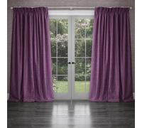 Voyage Maison Farley Damson Woven Chenille Pencil Pleat Curtains