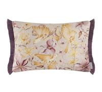 Voyage Maison Floella Feather Filled Cushion - Watercolour Floral Damask Bird Botanical Décor (Primrose - 40x60cm)