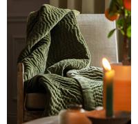 Voyage Maison Haze 100% Cotton Velvet Quilted Throw in Light Green | Size: 140 cm x 200 cm Voyage Maison Light Green 140 cm x 200 cm