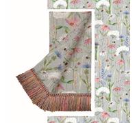 Voyage Maison Hermione Throw - Bee Floral Printed Luxury British Designer (Silver - 200x136cm)