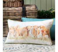 Voyage Maison Highland Cattle Reversible Piped Outdoor Cushion | Size: 30 cm x 50 cm Voyage Maison Multicolor 30 cm x 50 cm