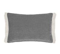 Voyage Maison Isernia Feather Filled Cushion - Luxury Chenille Fringed Edge Decorative Pillow (Dove - 40x60cm)