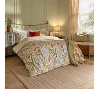 Voyage Maison Lydiard Duvet Cover Set - Botanical Wildflower Reversible 100% Tumbled Cotton Bedding (Multicolour - Double)