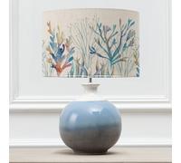 Voyage Maison Neso Table Lamp With Coral Eva Lampshade in Blue Voyage Maison Blue