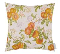 Voyage Maison Peach Harvest Cushion Cover (Multicolour - 43x43cm) | Spring Watercolour Peaches Cotton Blend Striped Back Decorative Case