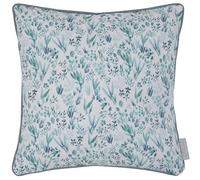 Voyage Maison Saana Cushion Cover - Cotton Piped Trim Nautical Style Coastal Sea Life Print Case (Teal - 43x43cm)