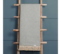 Voyage Maison Selkirk Throw - Colourful Textured Fringed Luxury British Designer (Ice - 200x136cm)
