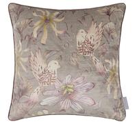 Voyage Maison Sybil Feather Filled Cushion - Botanical Watercolour Floral Bird Luxury Décor (Viola - 50x50cm)