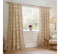 Voyage Maison Voyage Elai Fully Lined 100% Cotton Printed Pencil Pleat Curtain Pair, Terracotta, (W) 229 X (D) 229Cm