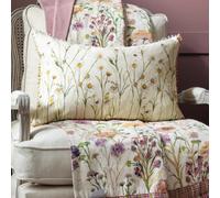 Voyage Maison Voyage Ellaphie Printed Feather Filled Cushion, Linen, 40 X 60Cm