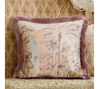 Voyage Maison Voyage Elysian Canopy Printed Velvet Feather Filled Cushion, Lotus, 50 X 50Cm