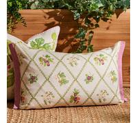 Voyage Maison Voyage Fig Trellis Printed Outdoor Polyester Filled Cushion, Purple, 40 X 60Cm