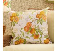 Voyage Maison Voyage Peach Harvest Printed Feather Filled Cushion, Orange, 43 X 43Cm