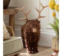 Voyage Maison Voyage Stirling Standing Stag Wooden Sculpture, Brown, 78 X 55 X 75Cm