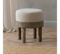 Voyage Maison Yard Ebbett Ecru Wooden Footstool