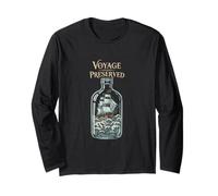 Voyage Preserved Ship in A Bottle Timeless Ocean Art Long Sleeve T-Shirt