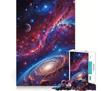 Voyage Through The Cosmos Adult Jigsaw Puzzles1000 Pieces Brain Game Gift High Precision Die Cut Relaxing Indoor Group Activity (38x26cm)