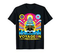 Voyageon Retro Cruise Ship Pop Art Design T-Shirt