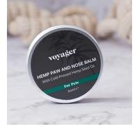 Voyager - 100% NATURAL Hemp Paw & Nose Balm - With Cold-Pressed Hemp Seed Oil, Vitamin E, Aloe Vera and Subtly Scented with Coconut - For Dry or Cracked Paws and Noses, Soothing Relief - 60ml