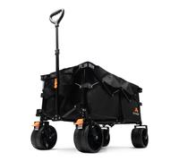 Voyager Heavy duty Camping Wagon 120L - Compact Folding Utility Trolley with All Terrain Wheels - 150kg Weight Capacity - Portable Collapsible Cart for Camping, Festivals, Beach & Outdoor Use