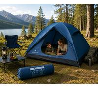 Voyager 2 Man Tent - Waterproof, Windproof, Quick Setup, Spacious 2-Person Camping Tent, Durable, Lightweight Outdoor Shelter, Ideal for Hiking, Backpacking, Camping- 225x135x110cm (Navy)