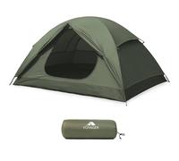 Voyager 2 Man Tent - Waterproof, Windproof, Quick Setup, Spacious 2-Person Camping Tent, Durable, Lightweight Outdoor Shelter, Ideal for Hiking, Backpacking, Camping- 225x135x110cm- Green