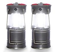 Voyager 6 in 1 Rechargeable Camping Lantern 2 Pack, Compact Camping Lights for Tents with Torch, Strobe, SOS Red Light, Emergency Light & Strong Hook with Magnetic Base Camping Lamp