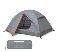 Voyager 3Man Camping Tent 225X185X120Cm, Waterproof, Windproof, Easy Setup, Durable, Lightweight, Hiking, Backpacking, Grey/orange