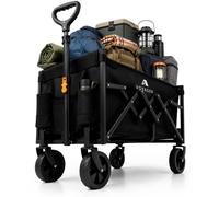 Voyager Lightweight Camping Wagon 70L, 100kg Folding Utility Trolley with All-Terrain Wheels, Compact Collapsible Cart for Festival Shopping, Picnic, Garden, Fishing, Beach & Camping (40x71x44cm)