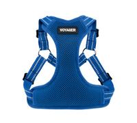 Voyager Adjustable Dog Harness with Reflective Stripes by Best Pet Supplies, Heavy-Duty Full Body No Pull Vest with Leash D-Ring, Breathable, Royal Blue, size L
