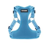 Voyager Adjustable Dog Harness with Reflective Stripes by Best Pet Supplies, Heavy-Duty Full Body No Pull Vest with Leash D-Ring, Breathable, Baby Blue, size XL