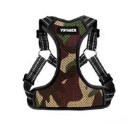 Voyager Adjustable Dog Harness with Reflective Stripes by Best Pet Supplies, Heavy-Duty Full Body No Pull Vest with Leash D-Ring, Breathable, Army, size L