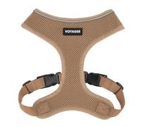Voyager Aerolite No Pull Mesh Dog Harness with Lightweight, Soft, Breathable, Reflective Stitching, and Adjustable Straps for Walking, Running, Training, Heavy Duty and Durable - Beige, M