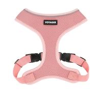 Voyager Aerolite No Pull Mesh Dog Harness with Lightweight, Soft, Breathable, Reflective Stitching, and Adjustable Straps for Walking, Running, Training, Heavy Duty and Durable - Pink, XS