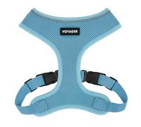 Voyager Aerolite No Pull Mesh Dog Harness with Lightweight, Soft, Breathable, Reflective Stitching, and Adjustable Straps for Walking, Running, Training, Heavy Duty and Durable - Baby Blue, M