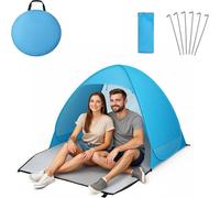 Voyager Beach Tent, Super Easy Pop-Up, Large Space, 2-Person, Compact Folded, Blue