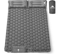 Voyager Double Sleeping Pad Ergonomic Durable 40D Nylon Tpu Easy Inflation Deflation Compact & Lightweight, Grey
