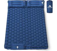 Voyager Double Sleeping Pad Ergonomic Durable 40D Nylon Tpu Easy Inflation Deflation Compact & Lightweight, Blue