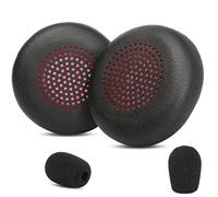 Voyager Focus UC Ear Pads Replacement Ear Cushion Compatible with Poly Voyager Focus UC 2, Plantronics Voyager Focus UC B825 Binaural, BLACKWIRE 5220 5210 7225 Headset (Red)