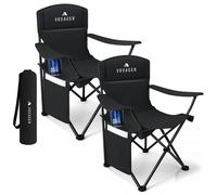 Voyager 2-Pack Folding Camping Chair - Lightweight, Portable with Built-In Pocket & Drink Holder (Each up to 120kg)