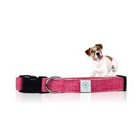 Voyager - Hemp Dog Collar, Pink - Made with Premium, Strong Hemp Material - Comfortable & Secure Fit, Stylish & Durable - Ensuring Pet’s Safety & Well-being - Medium, 35-50cm