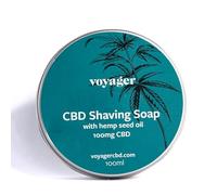 Voyager - Hemp Shaving Soap with 100mg Premium Hemp Seed Oil - Luxurious Lather, Soothes and Hydrates Skin, Natural Ingredients, Vegan & Cruelty-Free - THC Free, 100ml