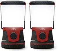 Voyager LED Camping Lantern - 1500 Lumen Rechargeable Camping Light, Up to 40 Hours Runtime, Perfect Emergency Survival Gear, Tough & Sturdy for Hiking, Camping, Night Trips - Maroon (Pack of 2)