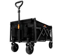 Voyager Lightweight Camping Wagon 70L, 100kg Folding Utility Trolley with All-Terrain Wheels, Compact Collapsible Cart for Festival Shopping, Picnic, Garden, Fishing, Beach & Camping (40x71x44cm)