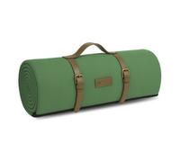 Voyager Picnic Blanket Green Herringbone Extra Large Outdoor Rug 200X200Cm Waterproof & Sandproof Mat For 6,8 People