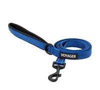 Voyager Reflective Dog Leash with Neoprene Handle, 6ft Long, Supports Small, Medium, and Large Breed Puppies, Cute and Heavy Duty for Walking, Running, and Training - Royal Blue, L